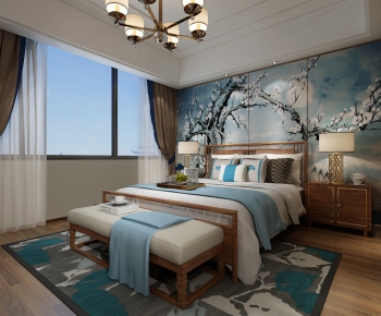 New Chinese Style Bedroom-ID:731420913