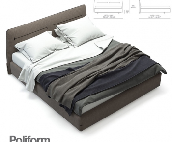 Modern Double Bed-ID:429204279