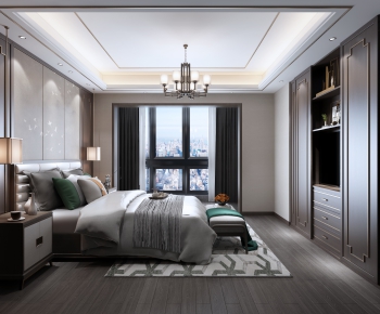 New Chinese Style Bedroom-ID:287332896