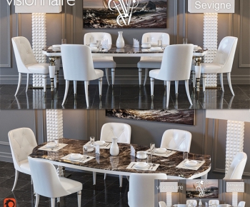 Post Modern Style Dining Table And Chairs-ID:717797122