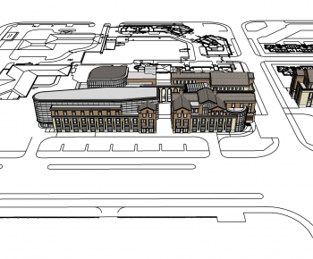 Modern Architectural Bird's-eye View Planning-ID:414311182