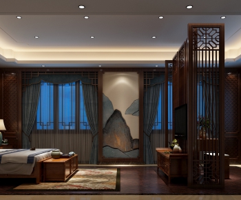 New Chinese Style Bedroom-ID:828519478