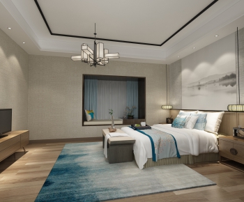 New Chinese Style Bedroom-ID:722186815