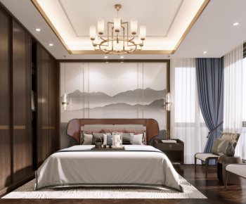 New Chinese Style Bedroom-ID:168244645