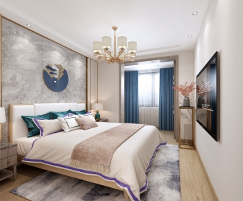 New Chinese Style Bedroom-ID:684277839