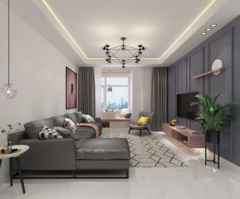 Modern A Living Room-ID:434654254