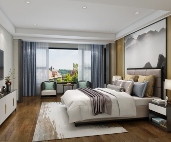 New Chinese Style Bedroom-ID:164694258