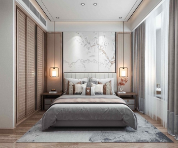 New Chinese Style Bedroom-ID:702670854