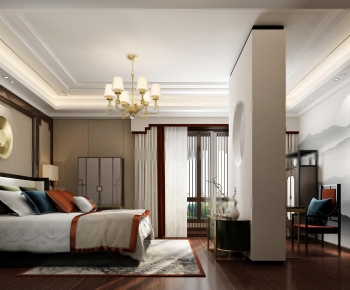 New Chinese Style Bedroom-ID:507818998