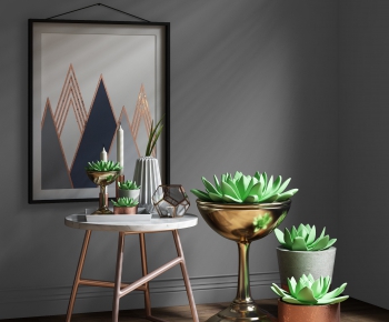 Modern Potted Green Plant-ID:595519317