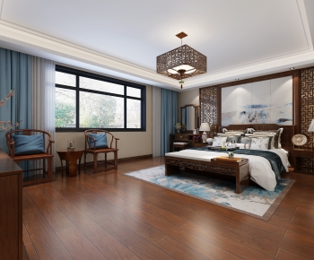 New Chinese Style Bedroom-ID:657361269