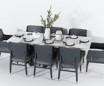 Post Modern Style Dining Table And Chairs-ID:369496336