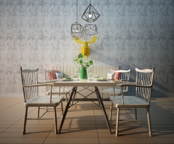 Modern Dining Table And Chairs-ID:754053924