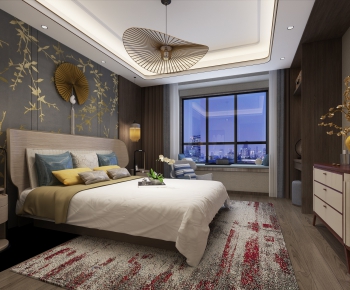 New Chinese Style Bedroom-ID:636401558