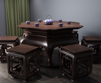 Chinese Style Dining Table And Chairs-ID:820286175