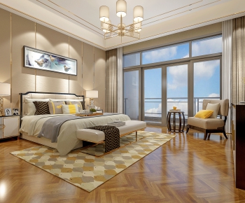New Chinese Style Bedroom-ID:195325193