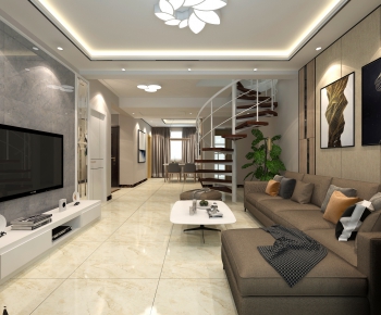 Modern A Living Room-ID:739300222