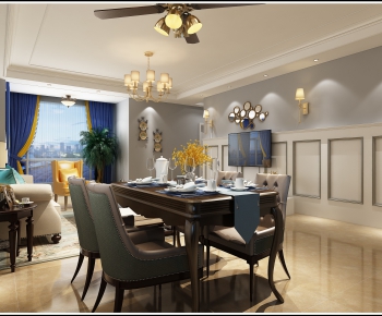 American Style Dining Room-ID:999240414