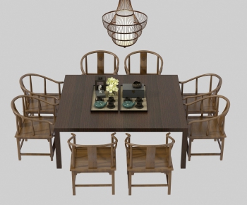 New Chinese Style Tea Tables And Chairs-ID:669224111
