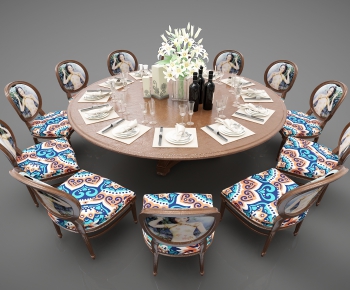 American Style Dining Table And Chairs-ID:461813548