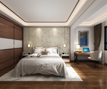 New Chinese Style Bedroom-ID:222504992