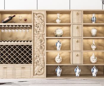 New Chinese Style Wine Cabinet-ID:938095586