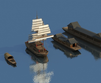中式古代船-ID:409941485
