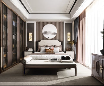 New Chinese Style Bedroom-ID:463384818
