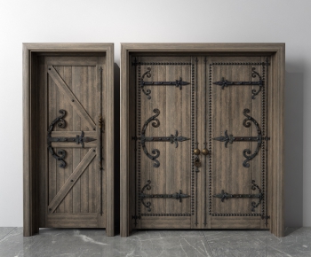 Industrial Style Solid Wood Door-ID:157202446