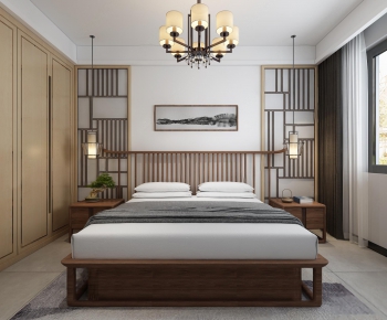 New Chinese Style Bedroom-ID:163172974