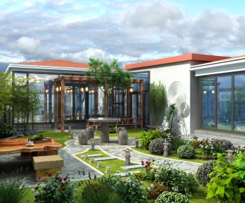 New Chinese Style Courtyard/landscape-ID:408477451