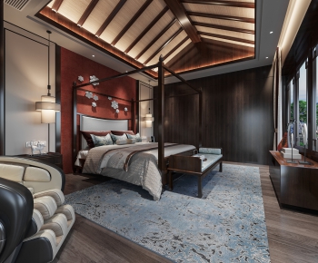 New Chinese Style Bedroom-ID:729251994