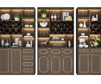 New Chinese Style Wine Cabinet-ID:928796997