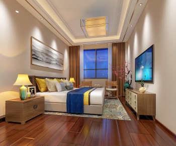 New Chinese Style Bedroom-ID:652021545