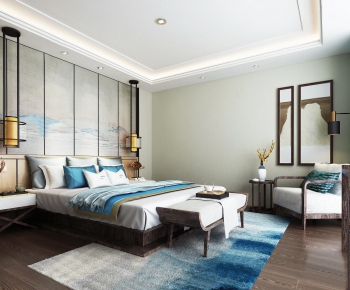 New Chinese Style Bedroom-ID:360649261