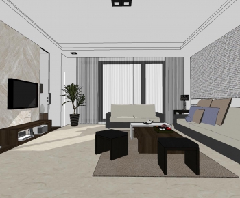 Modern A Living Room-ID:787122376