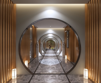 New Chinese Style Corridor Elevator Hall-ID:862481559