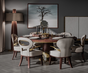 New Chinese Style Dining Table And Chairs-ID:921263672