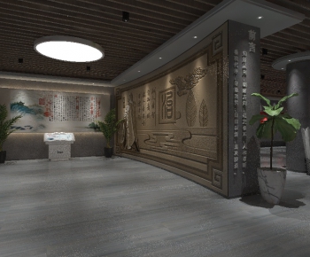 New Chinese Style Exhibition Hall-ID:695512955