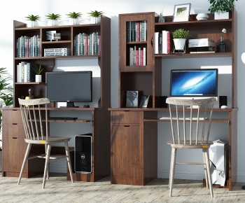 Modern Computer Desk And Chair-ID:805261773