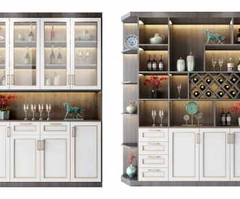 New Chinese Style Wine Cabinet-ID:398499375