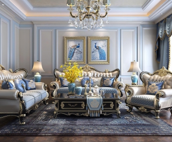 European Style Classical Style A Living Room-ID:421798332