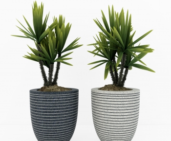 Modern Potted Green Plant-ID:324262394