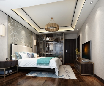 New Chinese Style Bedroom-ID:356445965