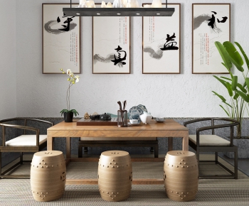 New Chinese Style Tea Tables And Chairs-ID:532741352