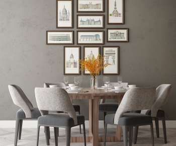American Style Dining Table And Chairs-ID:910223558