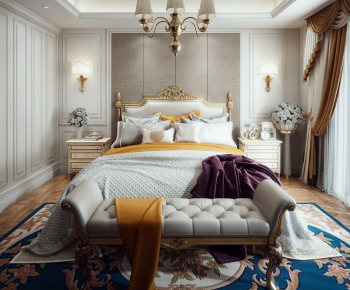 Simple European Style Bedroom-ID:700204162