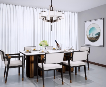 New Chinese Style Dining Table And Chairs-ID:286047833