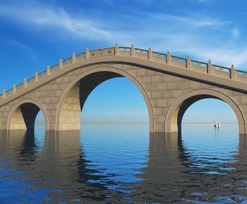 中式石拱桥-ID:212813981