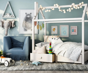Nordic Style Child's Bed-ID:591802317
